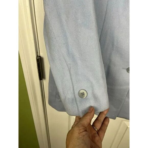 Austin Reed Angora Wool Blazer Light Blue Women’s Size 12 - Picture 4 of 12